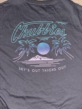 Chubbies Men’s Gray Graphic Tee - Sky's Out Thighs Out